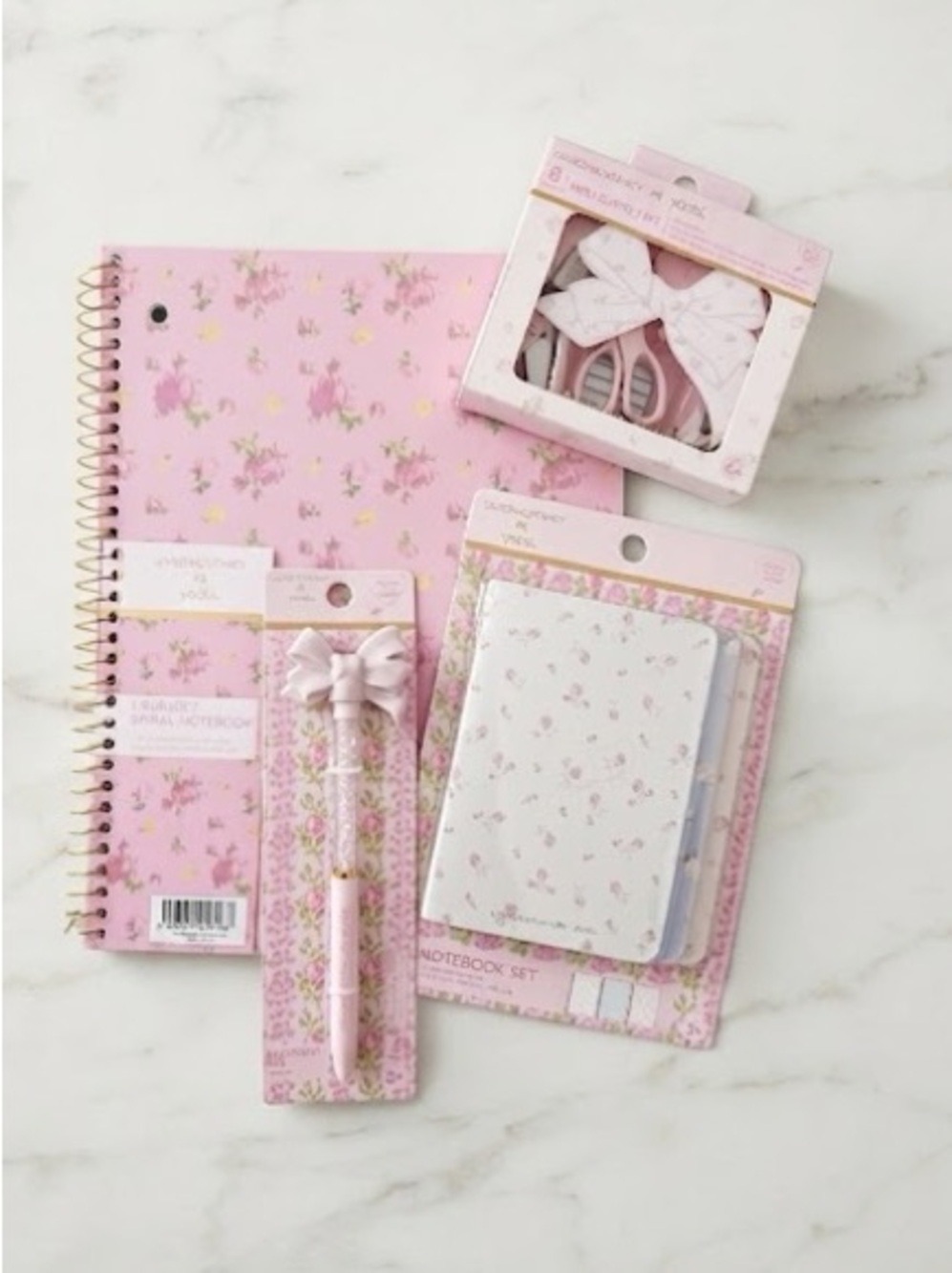 LoveShackFancy Floral Notebook, Mini Journals, Mini Supply Kit, Pen Set